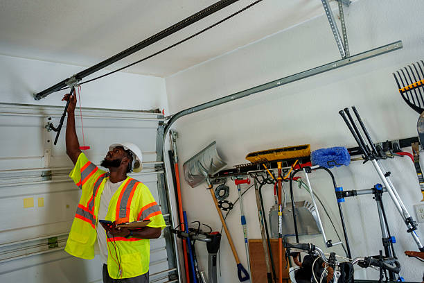 Professional Garage Door Panel Replacement technician working in North Oaks, MN